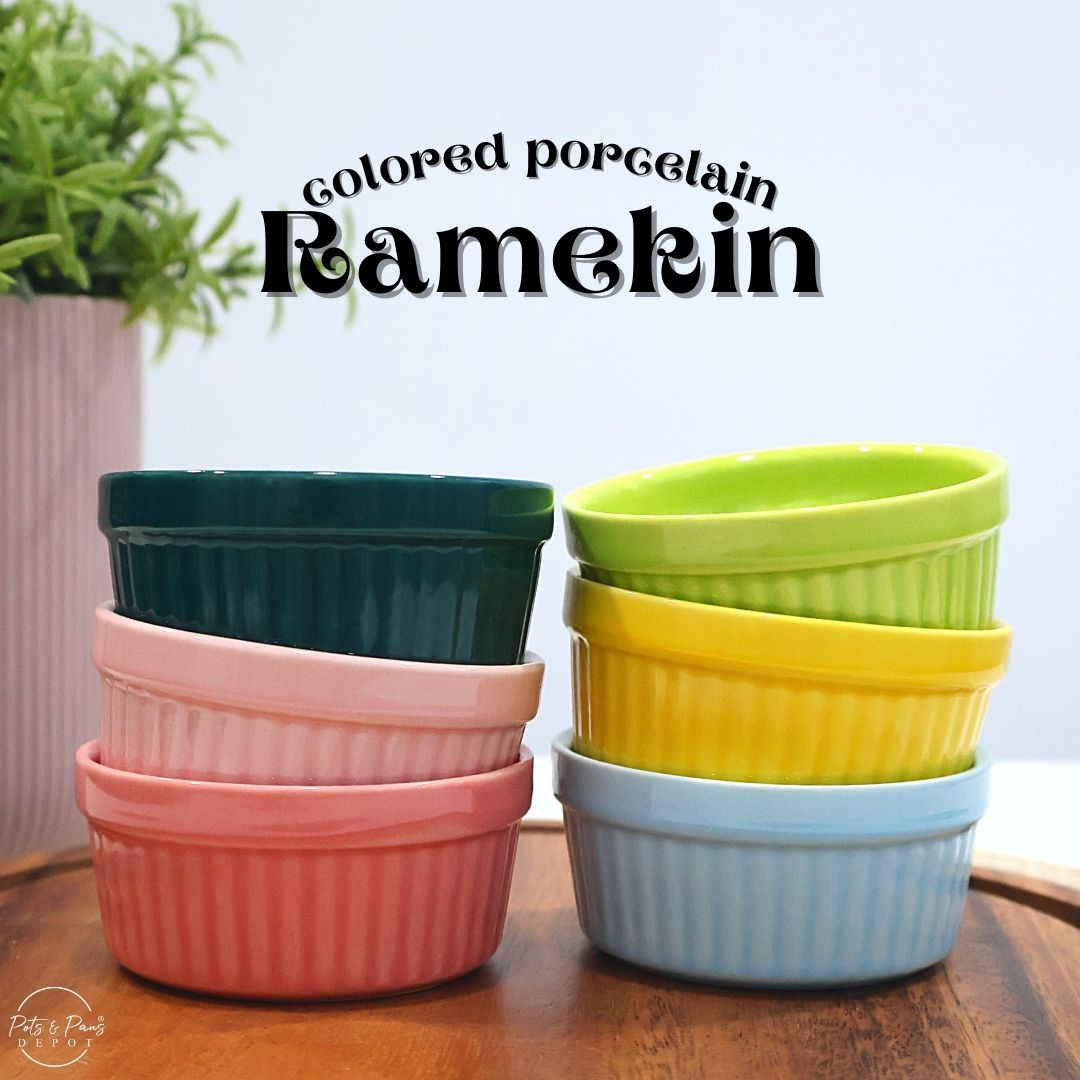 Red Cherry Colored Porcelain Ramekin
