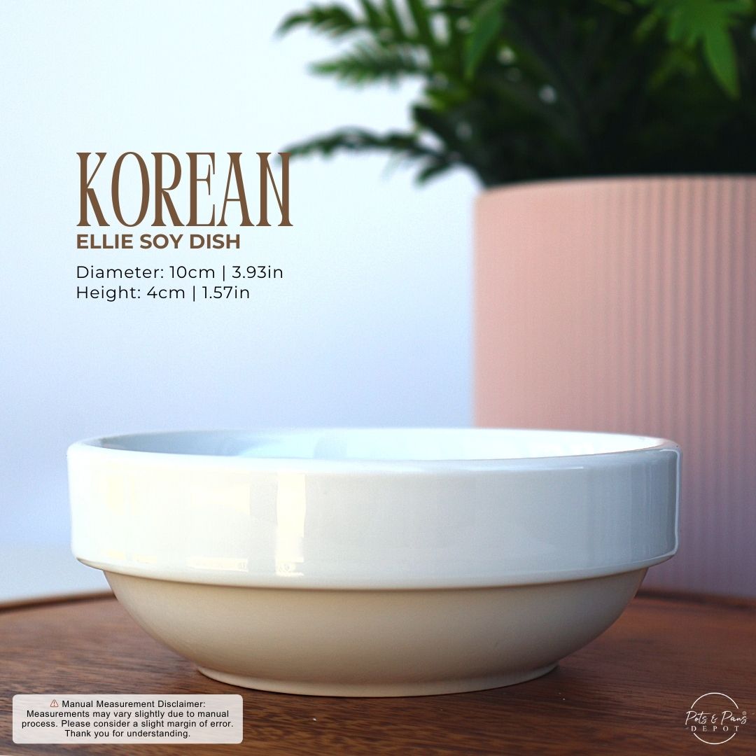 Ellie White Porcelain Soy Dish Plate