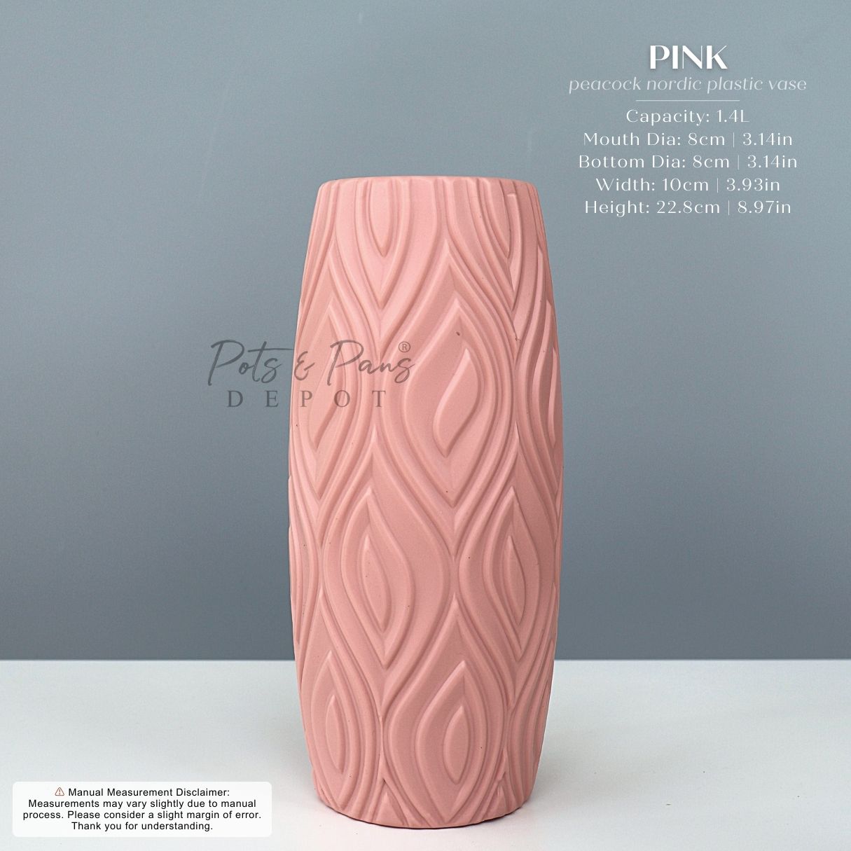 Peacock Feathers Nordic Plastic Vase
