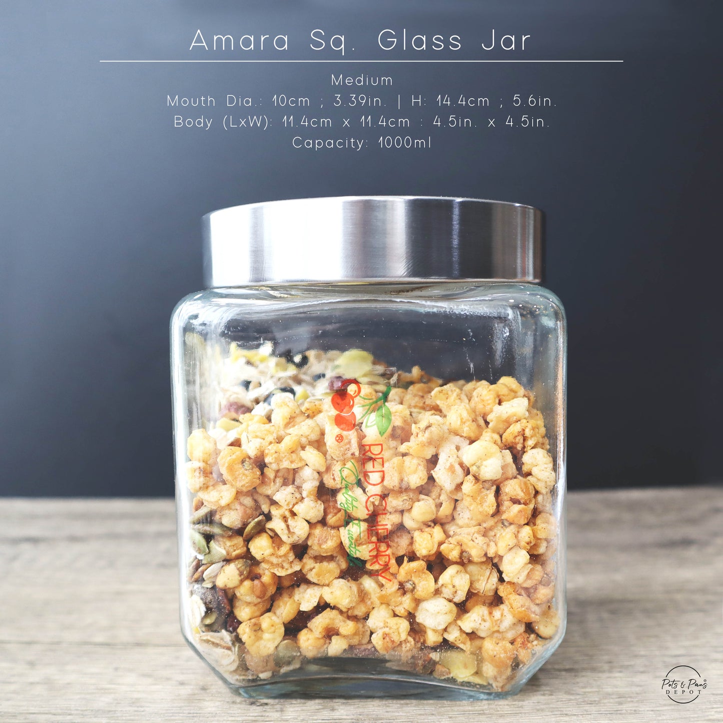 Amara Square Glass Jar
