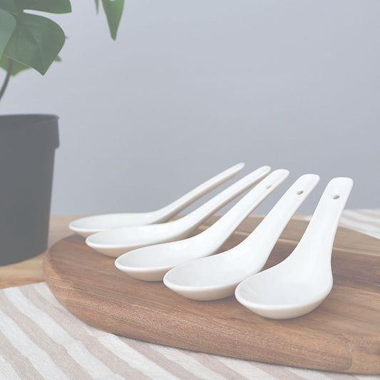 Ellie White Porcelain Soup Spoon