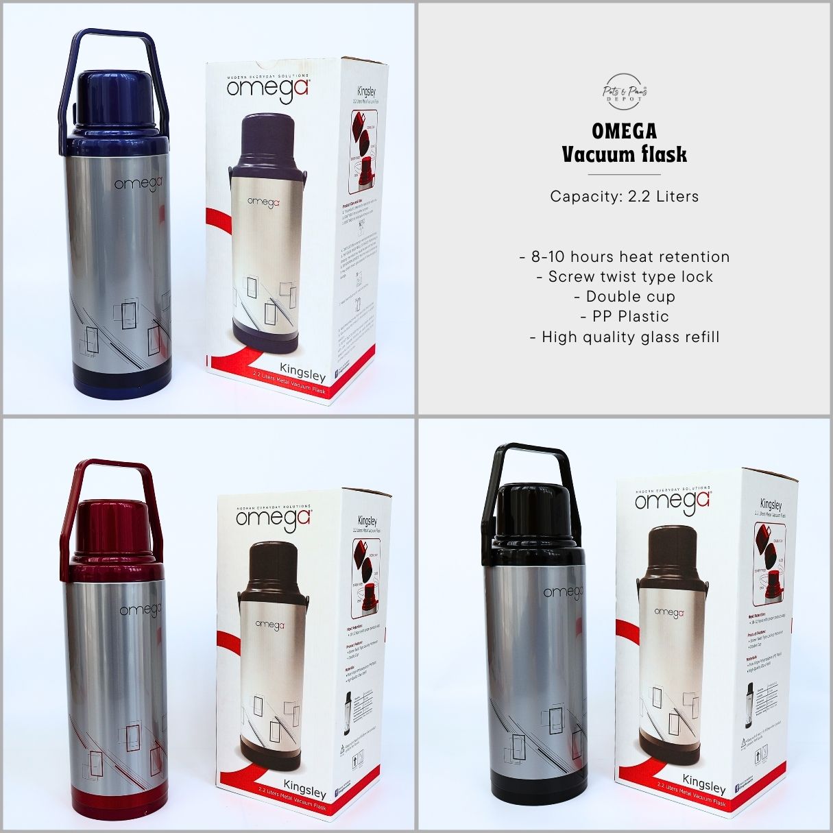 Omega Vacuum Flask 2.2L