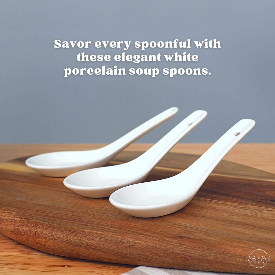 Ellie White Porcelain Soup Spoon