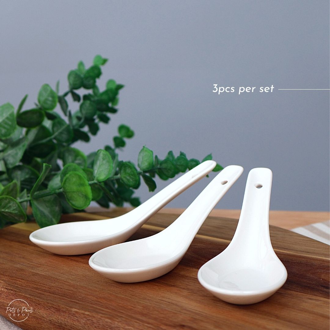 Ellie White Porcelain Soup Spoon