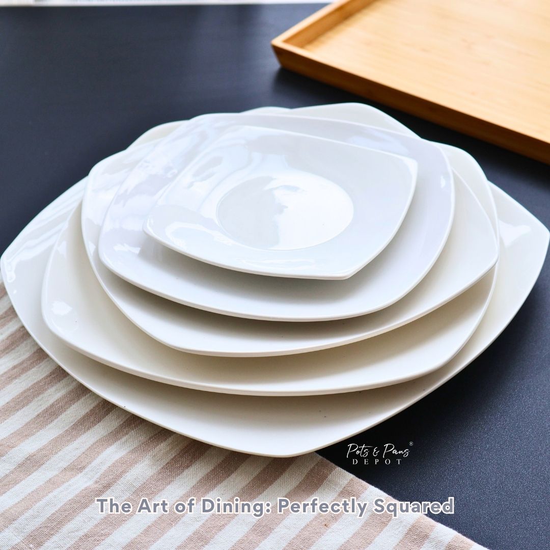 Ellie White Porcelain Square Plate