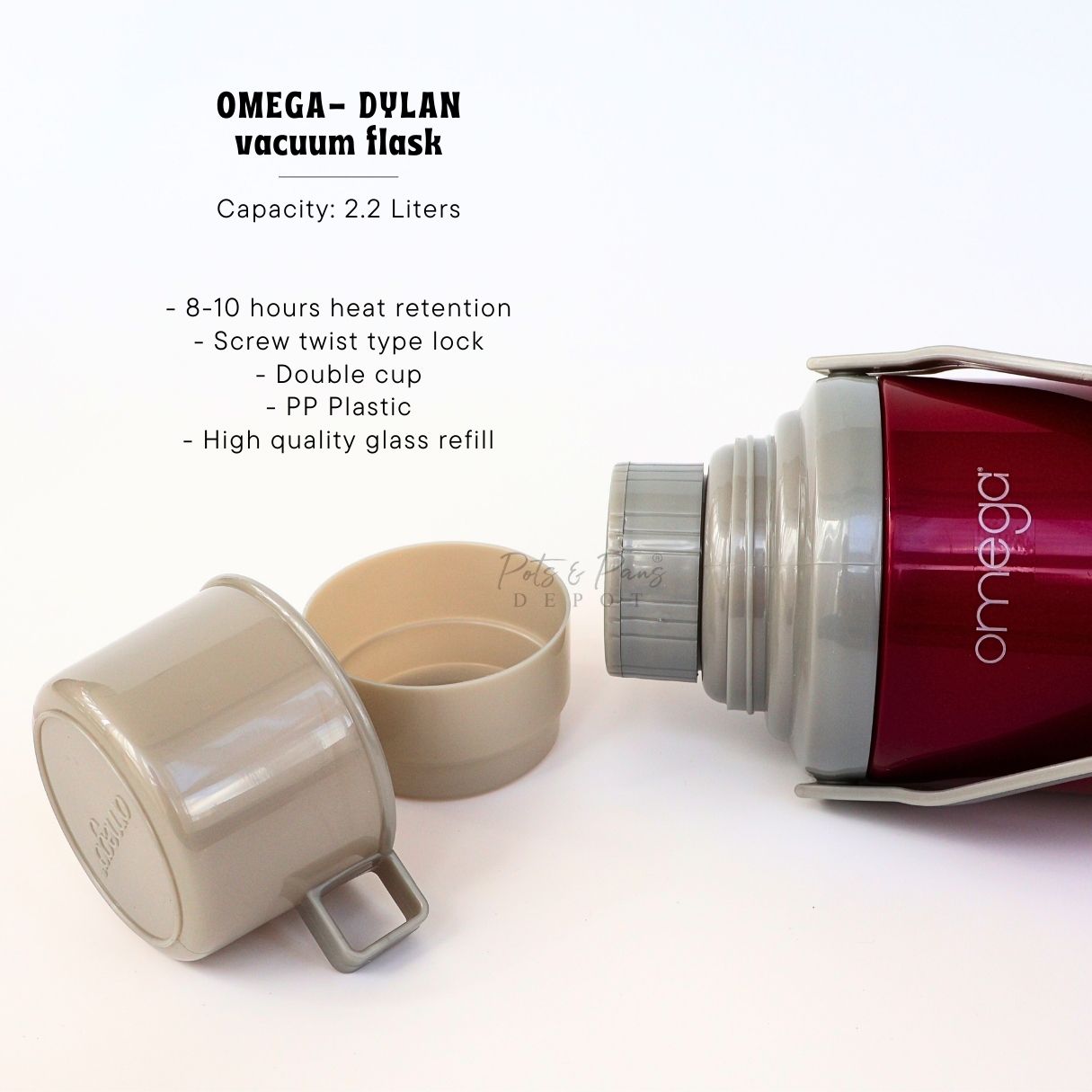 Omega Vacuum Flask 2.2L