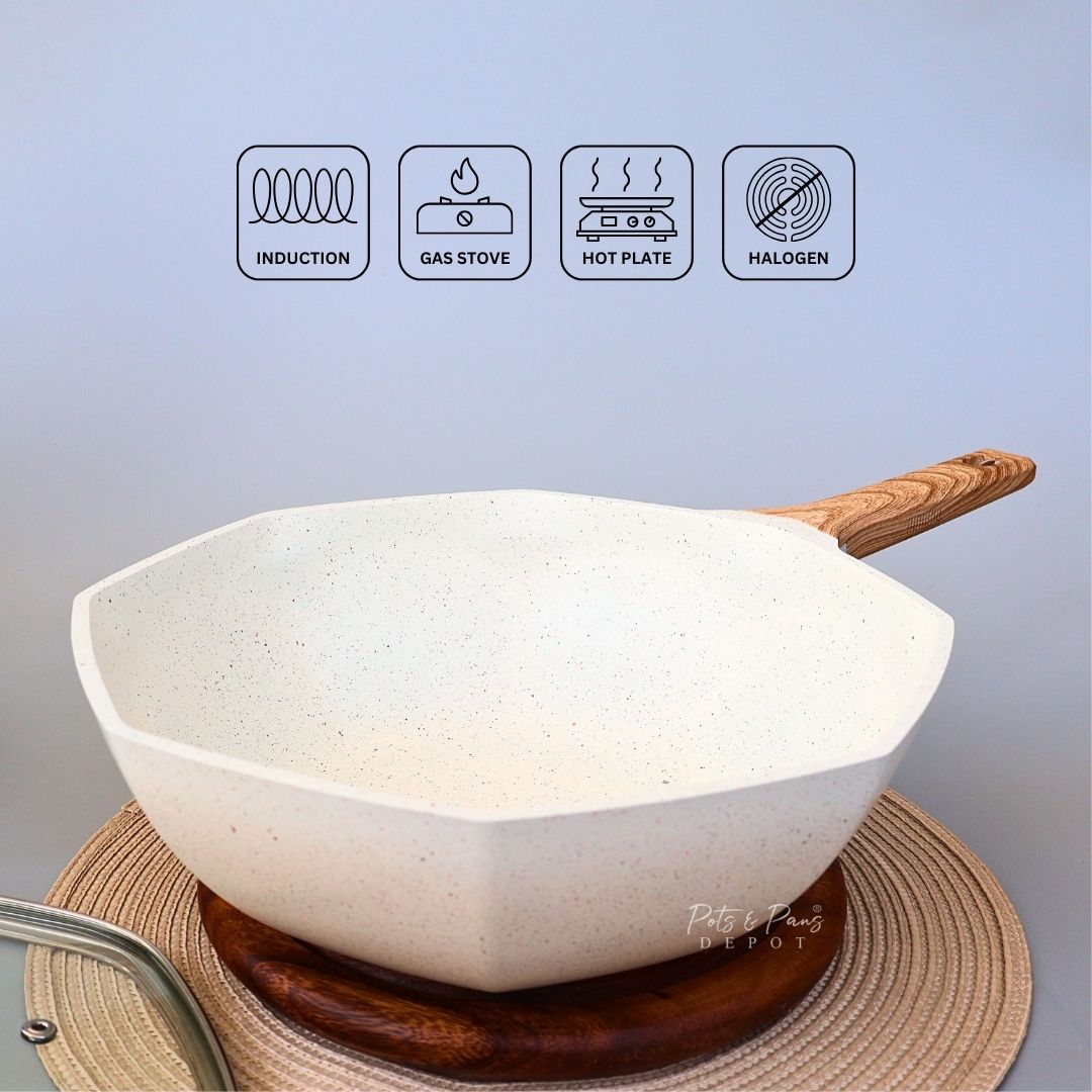 G-Kitchen Nonstick Diamond Wok Pan 30cm