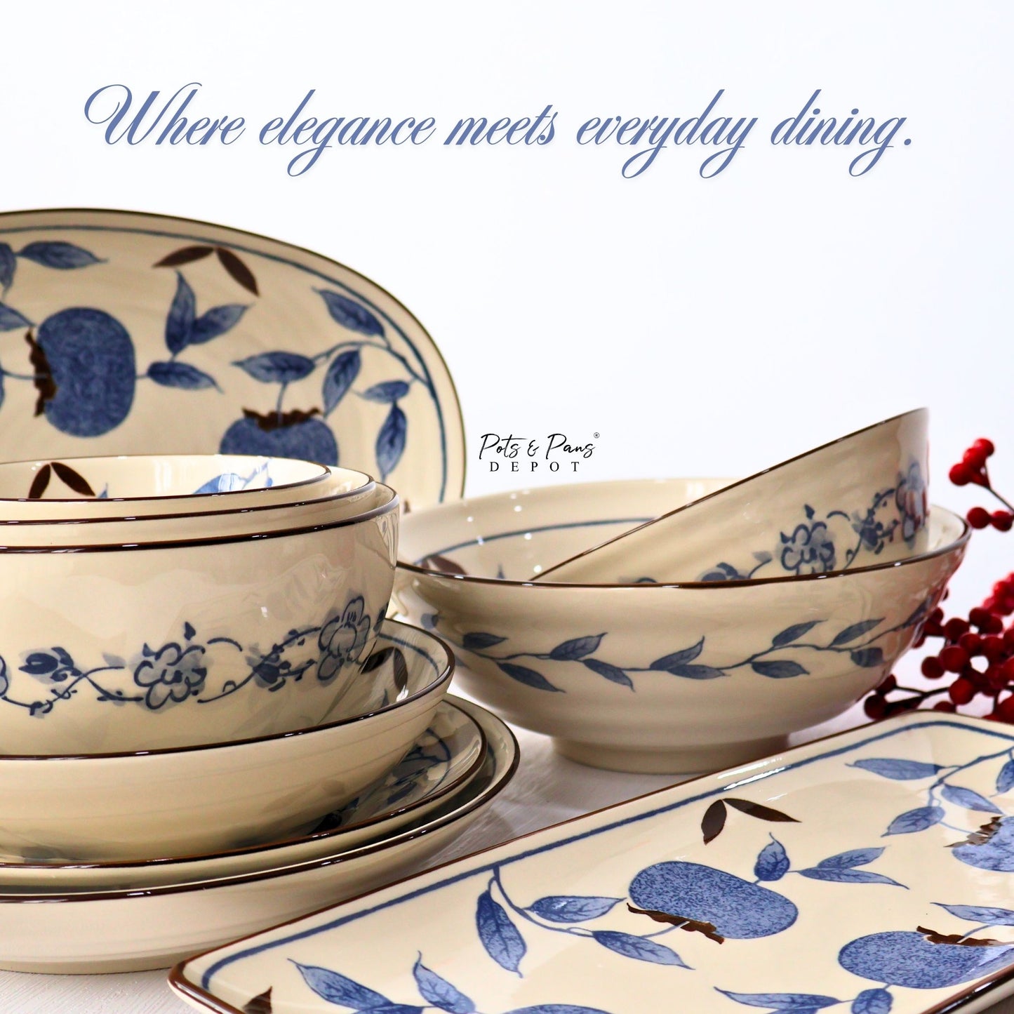 Ceramic Dinnerware Persimmon Series