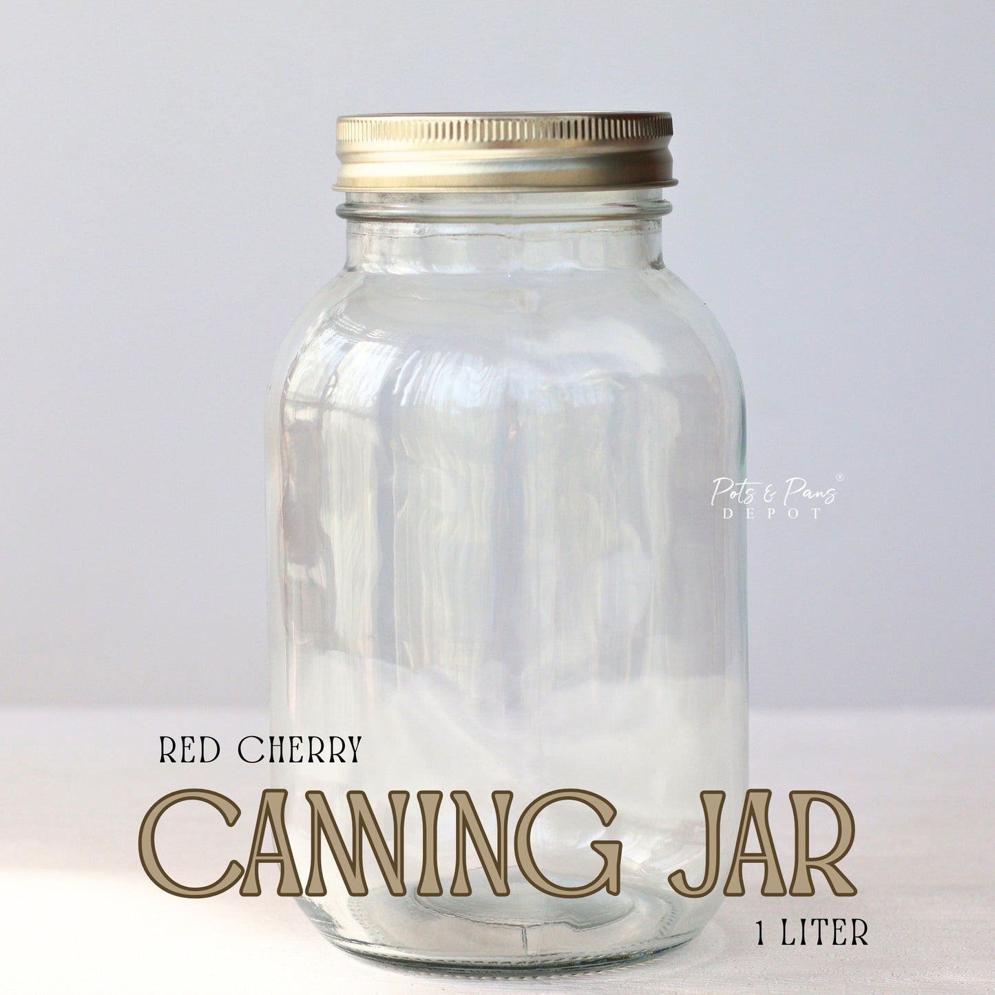Red Cherry Mason Canning Jar 1L |  Food Container