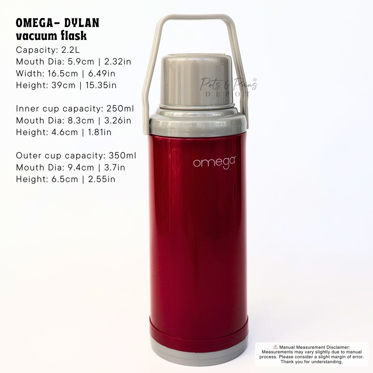 Omega Vacuum Flask 2.2L