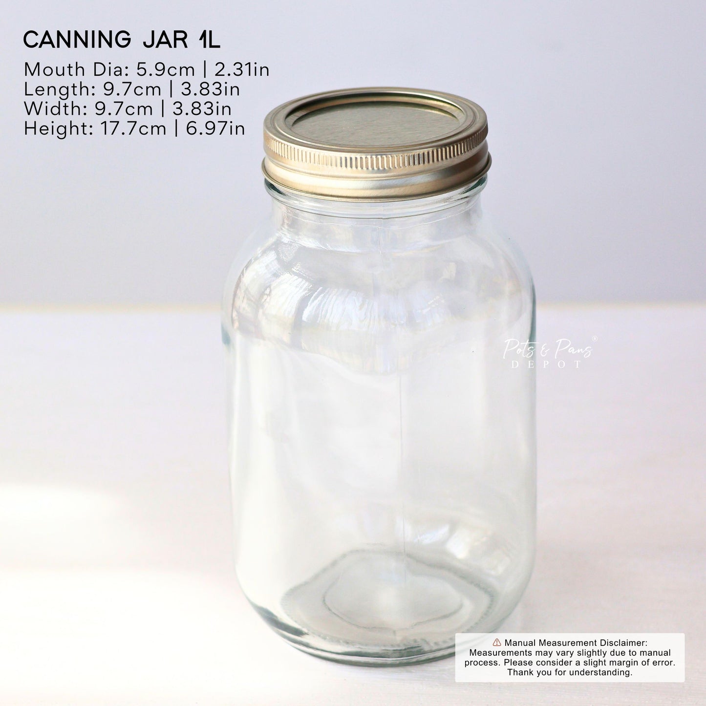 Red Cherry Mason Canning Jar 1L |  Food Container