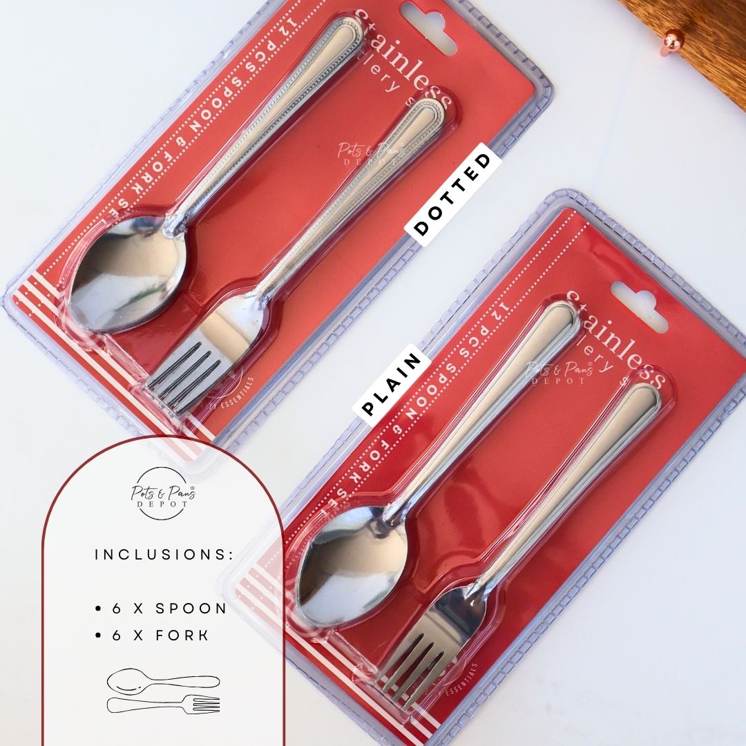 Stainless Spoon and Fork (6pcs each)