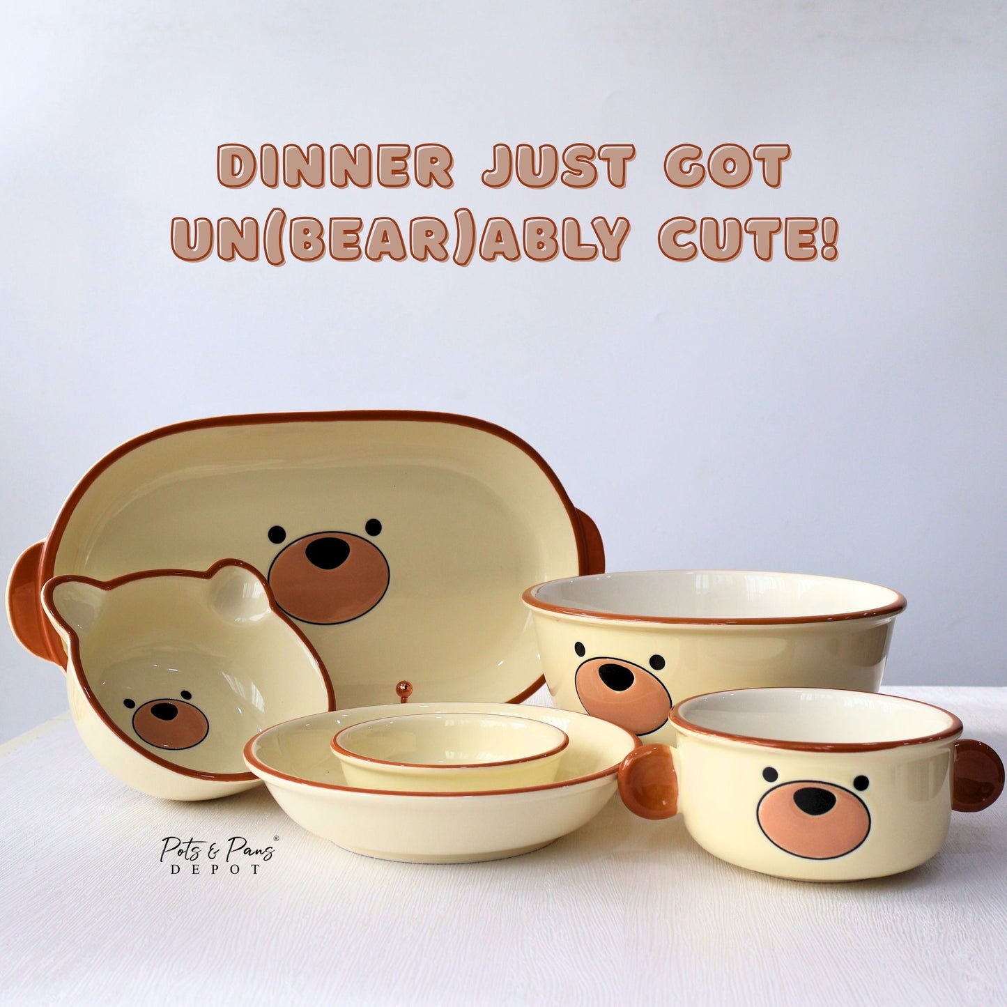 CERAMIC DINNERWARE TEDDY BEAR SERIES