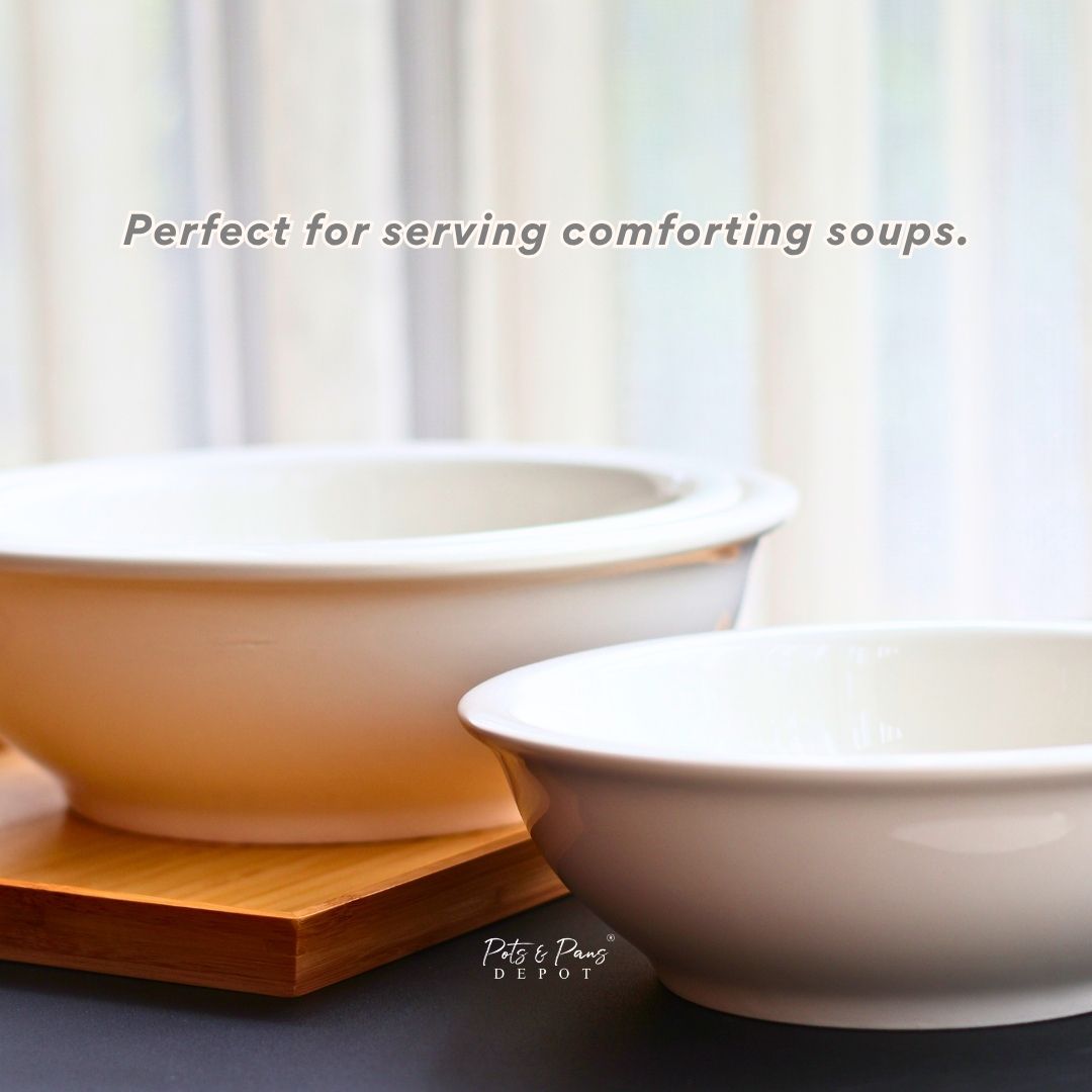 Ellie White Porcelain Soup Tureen Bowl