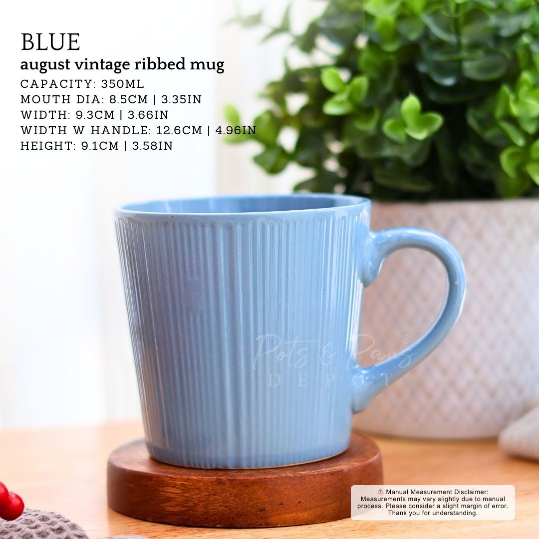 August Ribbed Vintage Mug 350ml