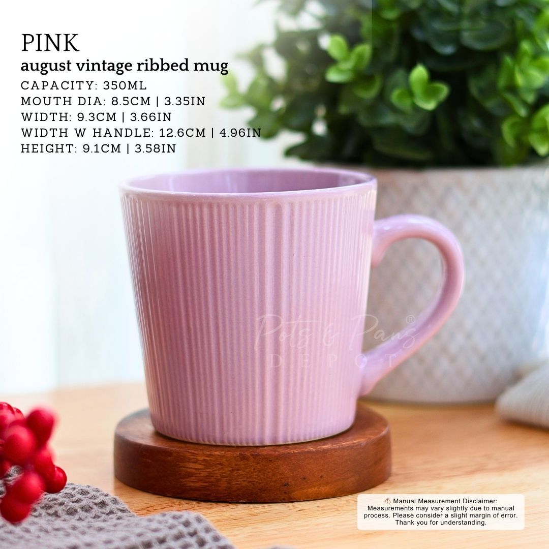 August Ribbed Vintage Mug 350ml