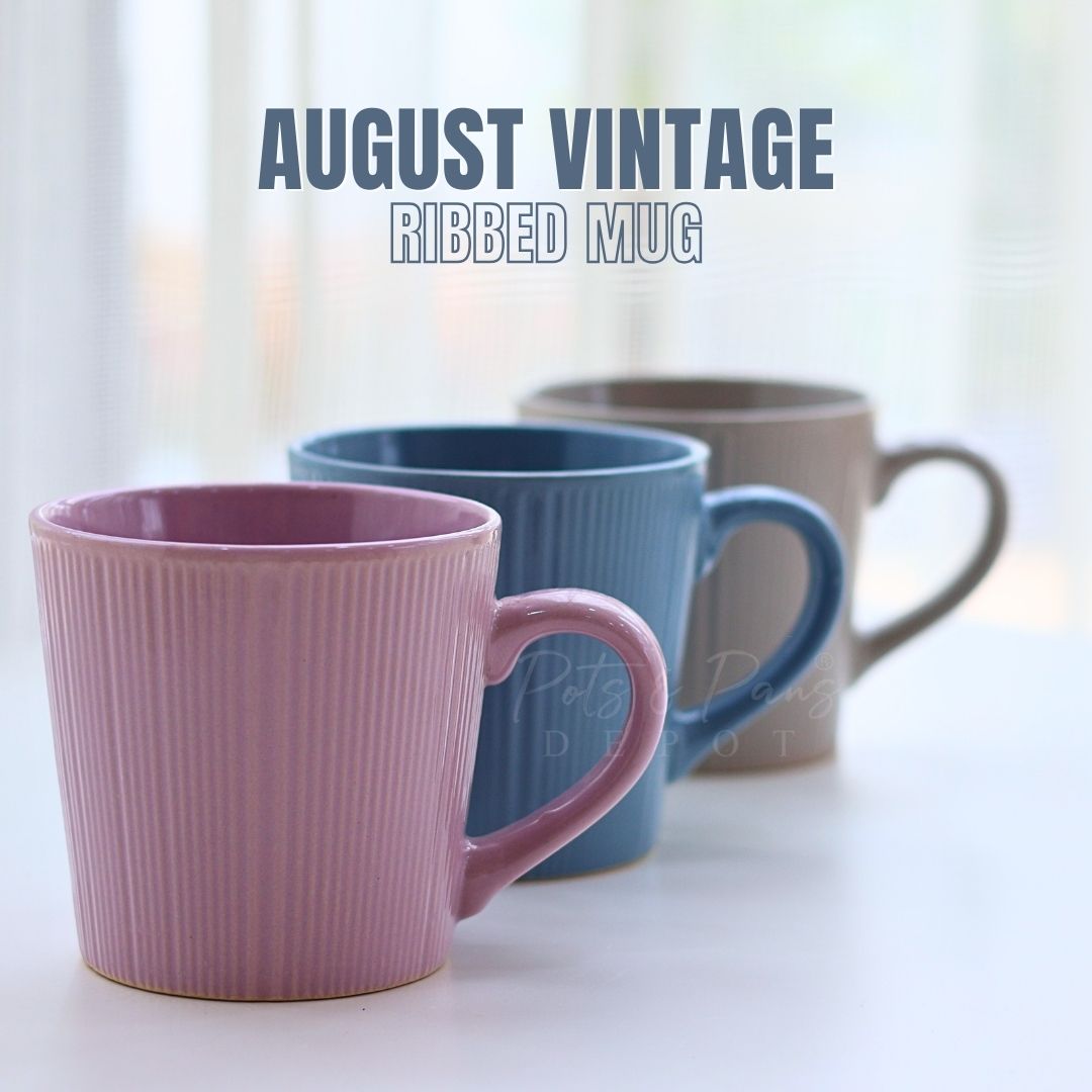 August Ribbed Vintage Mug 350ml