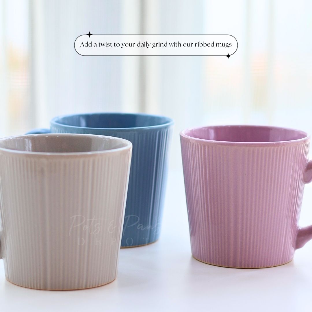 August Ribbed Vintage Mug 350ml