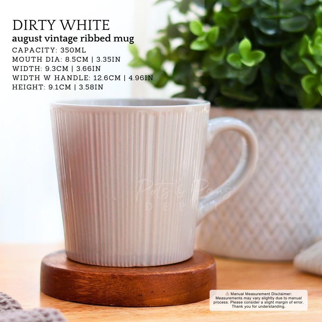August Ribbed Vintage Mug 350ml