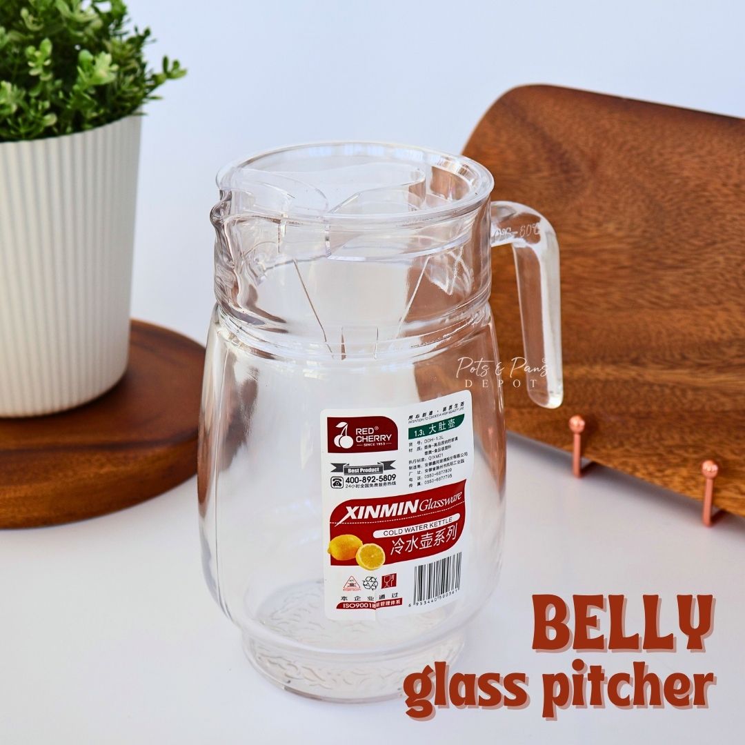 Belly Glass Pitcher 1.3L