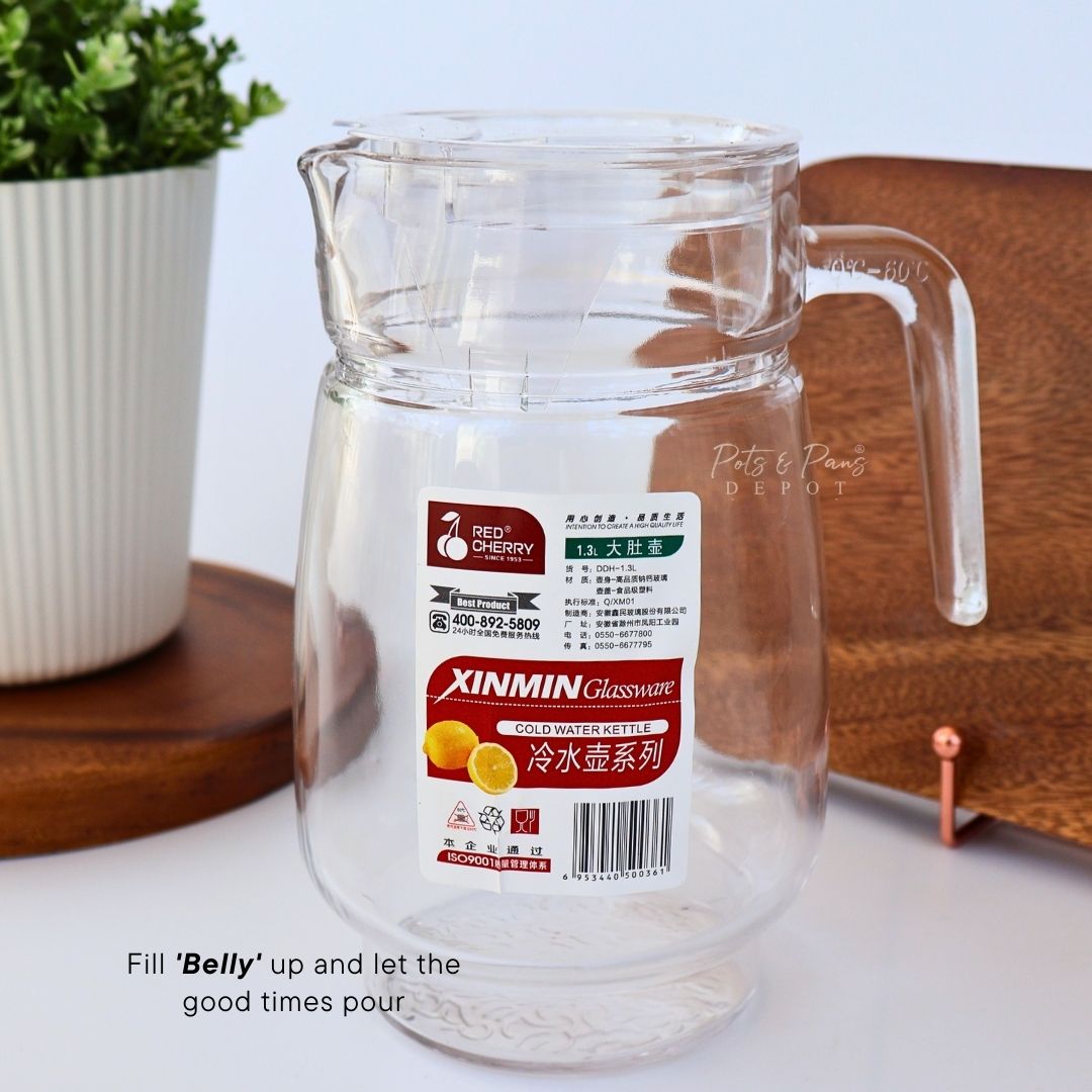 Belly Glass Pitcher 1.3L