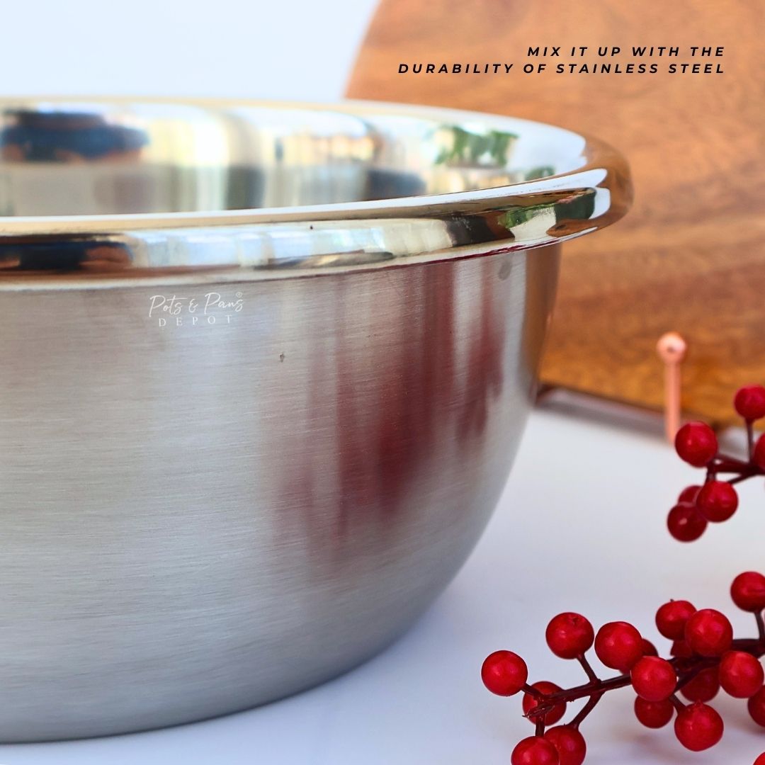 Brushed Stainless Mixing Bowl