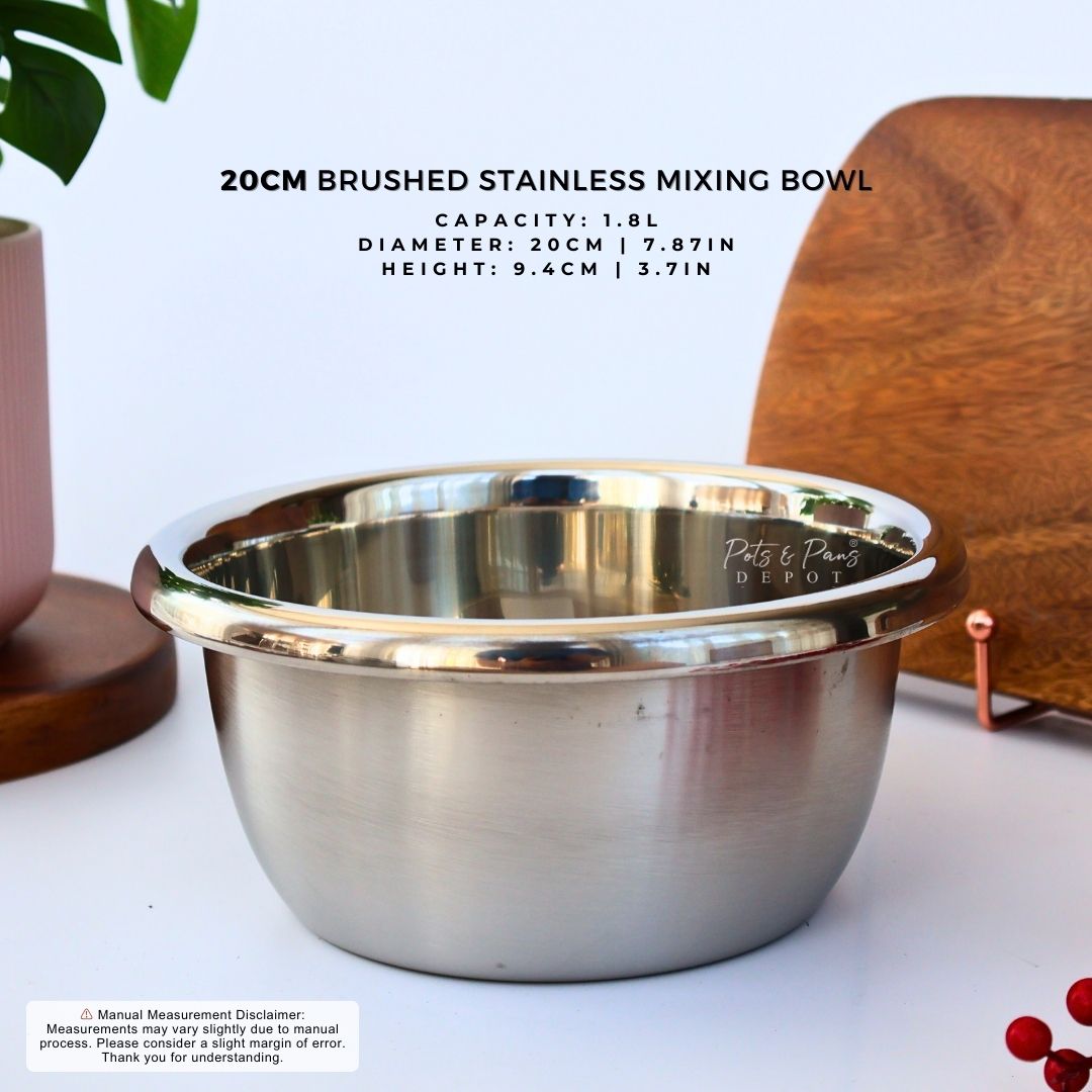 Brushed Stainless Mixing Bowl