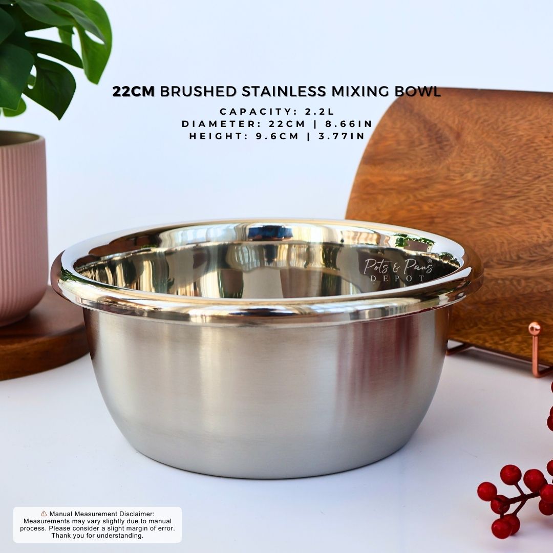 Brushed Stainless Mixing Bowl