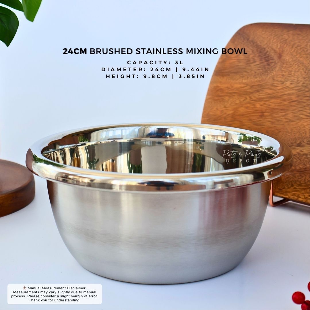 Brushed Stainless Mixing Bowl