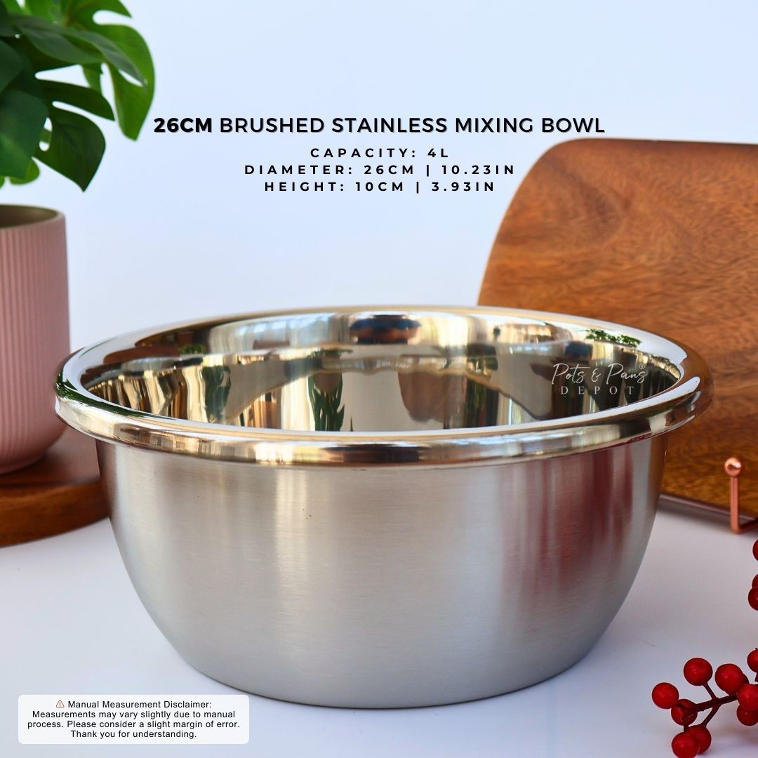 Brushed Stainless Mixing Bowl