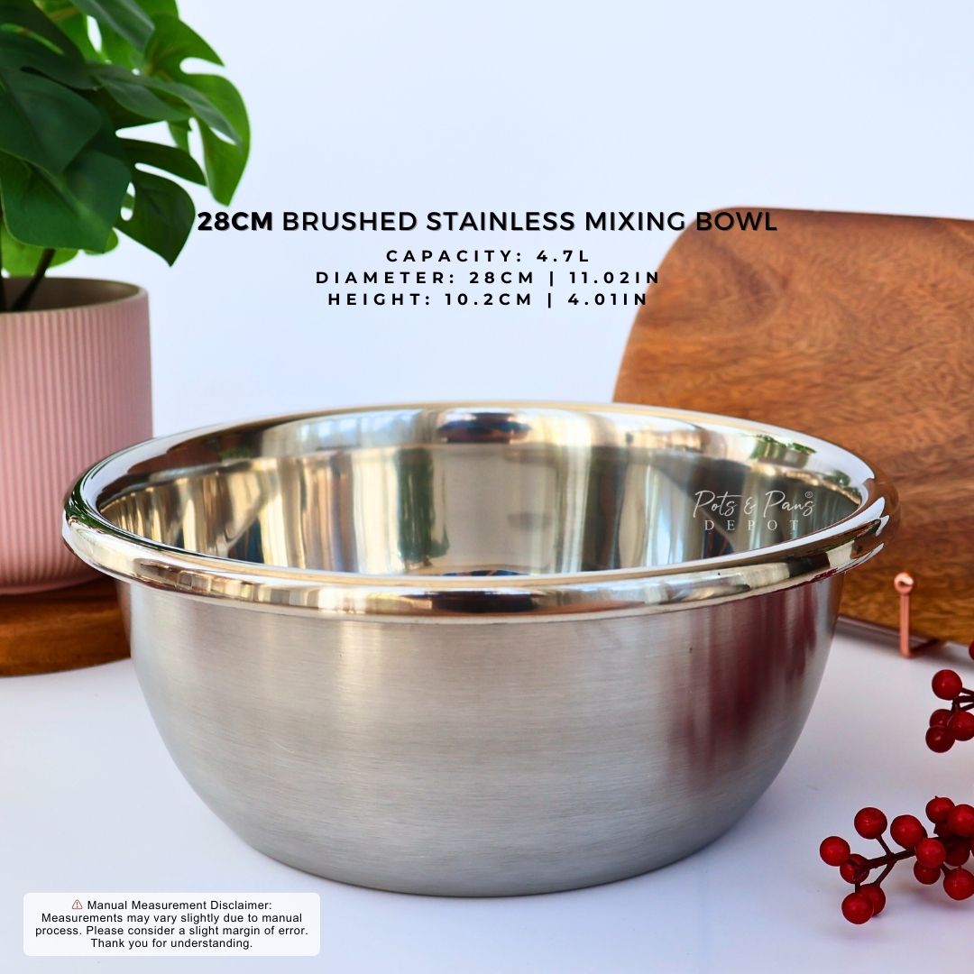 Brushed Stainless Mixing Bowl