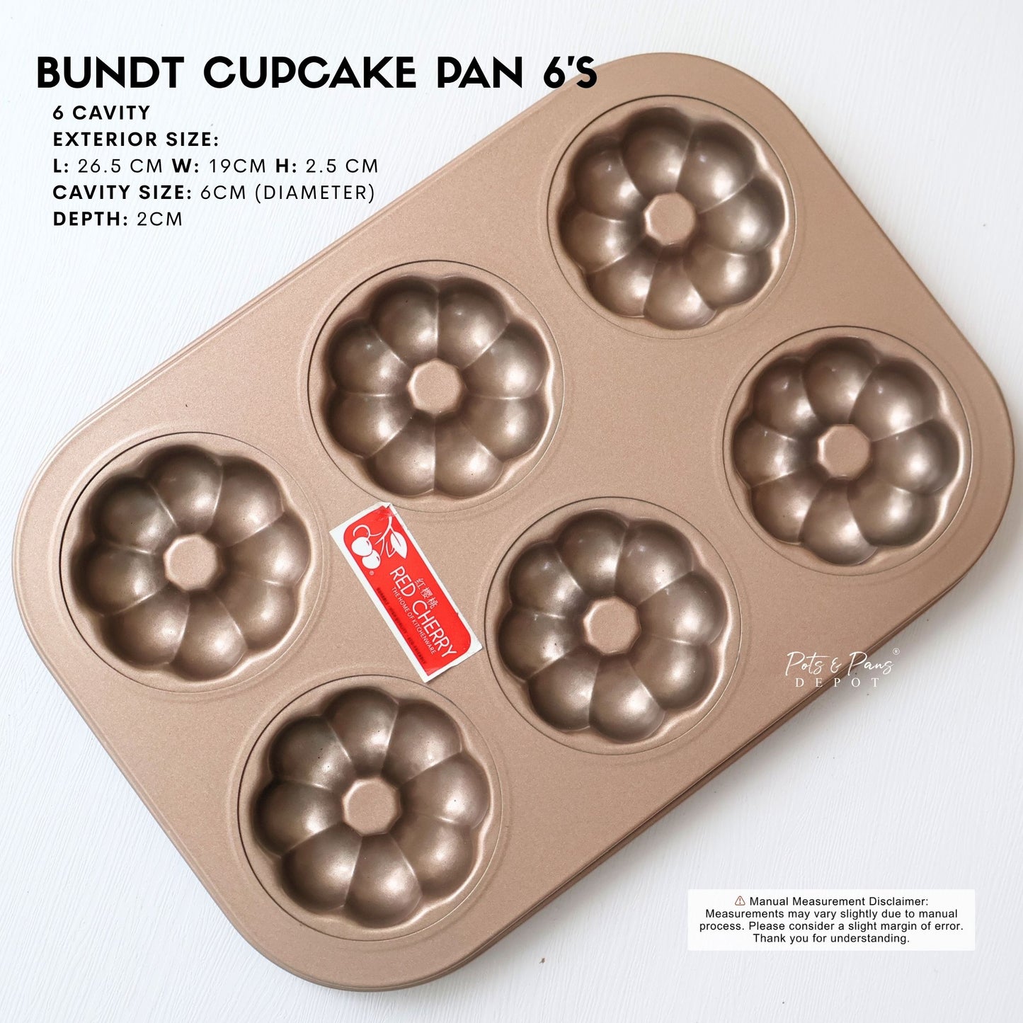 Red Cherry Nonstick Donut, Dome, and Assorted Shaped Cupcake Pan
