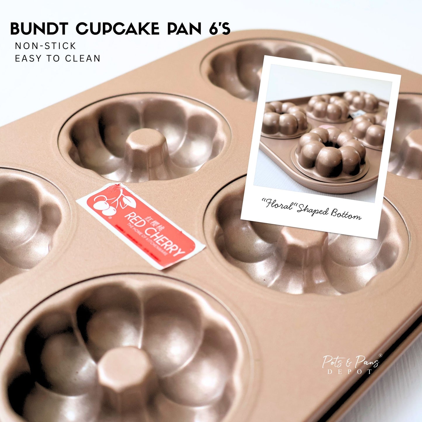 Red Cherry Nonstick Donut, Dome, and Assorted Shaped Cupcake Pan