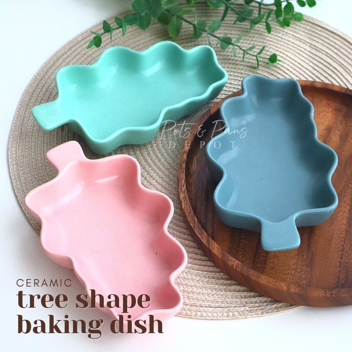 Ceramic Tree Shape Baking Dish