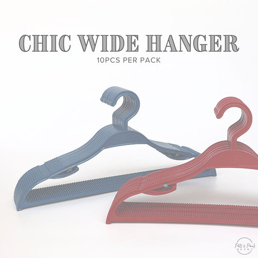 Chic Wide Plastic Hanger 10pcs