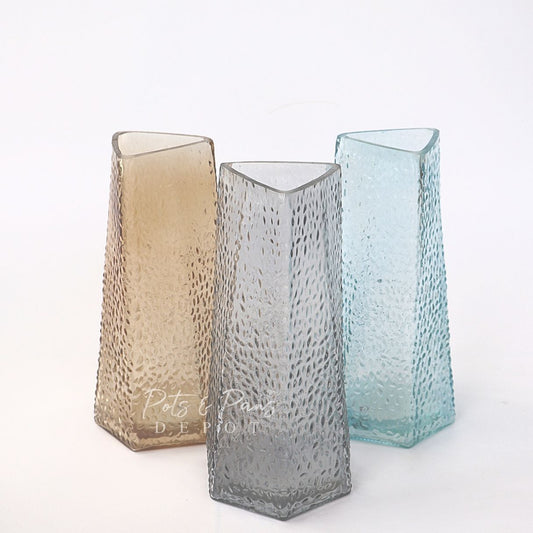 Grain Nordic Textured Glass Vase