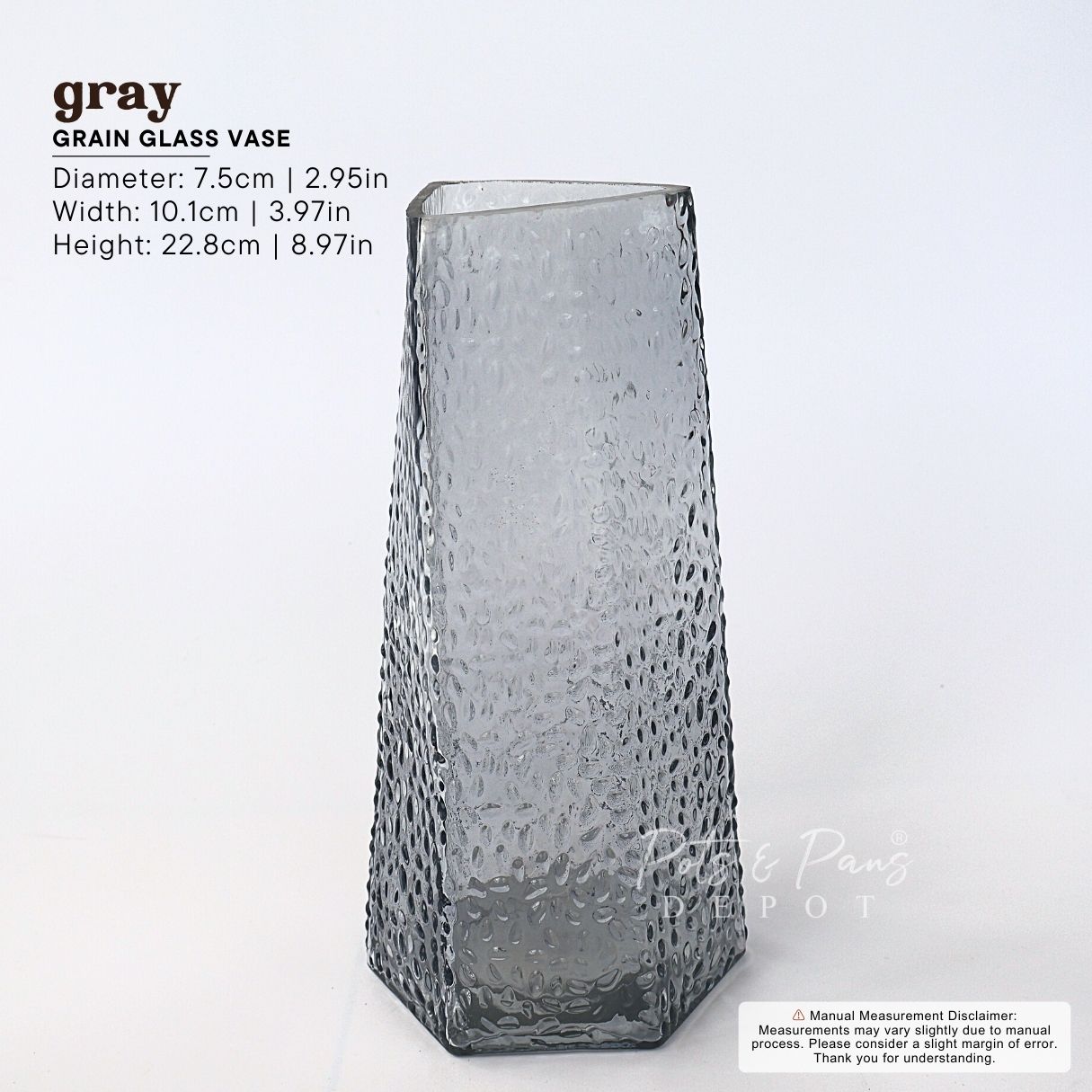 Grain Nordic Textured Glass Vase