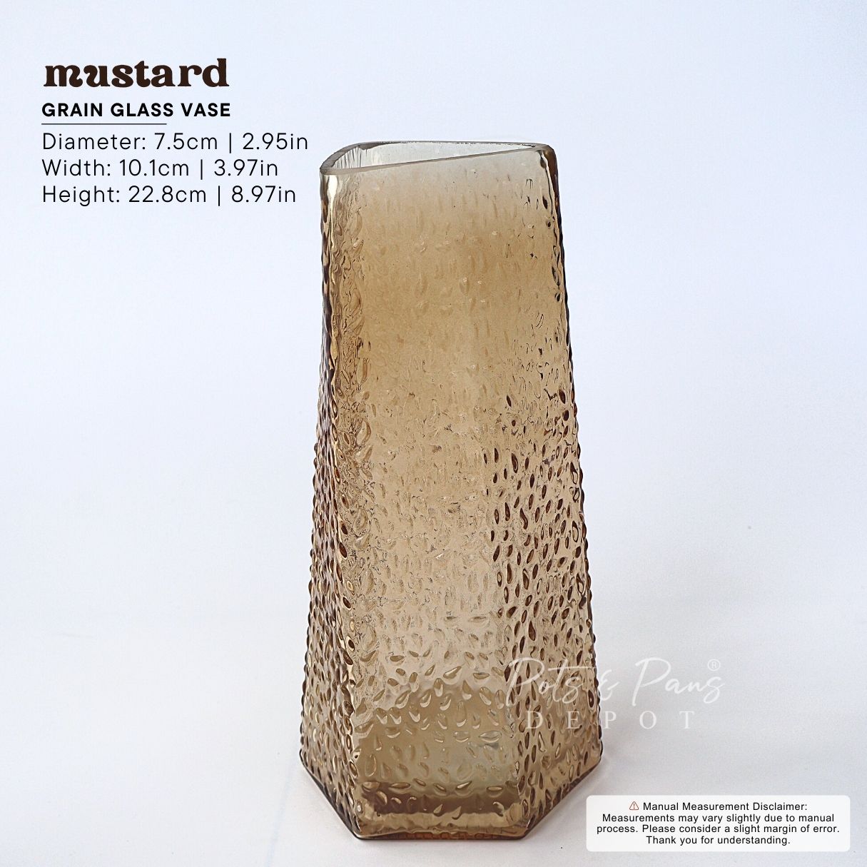 Grain Nordic Textured Glass Vase