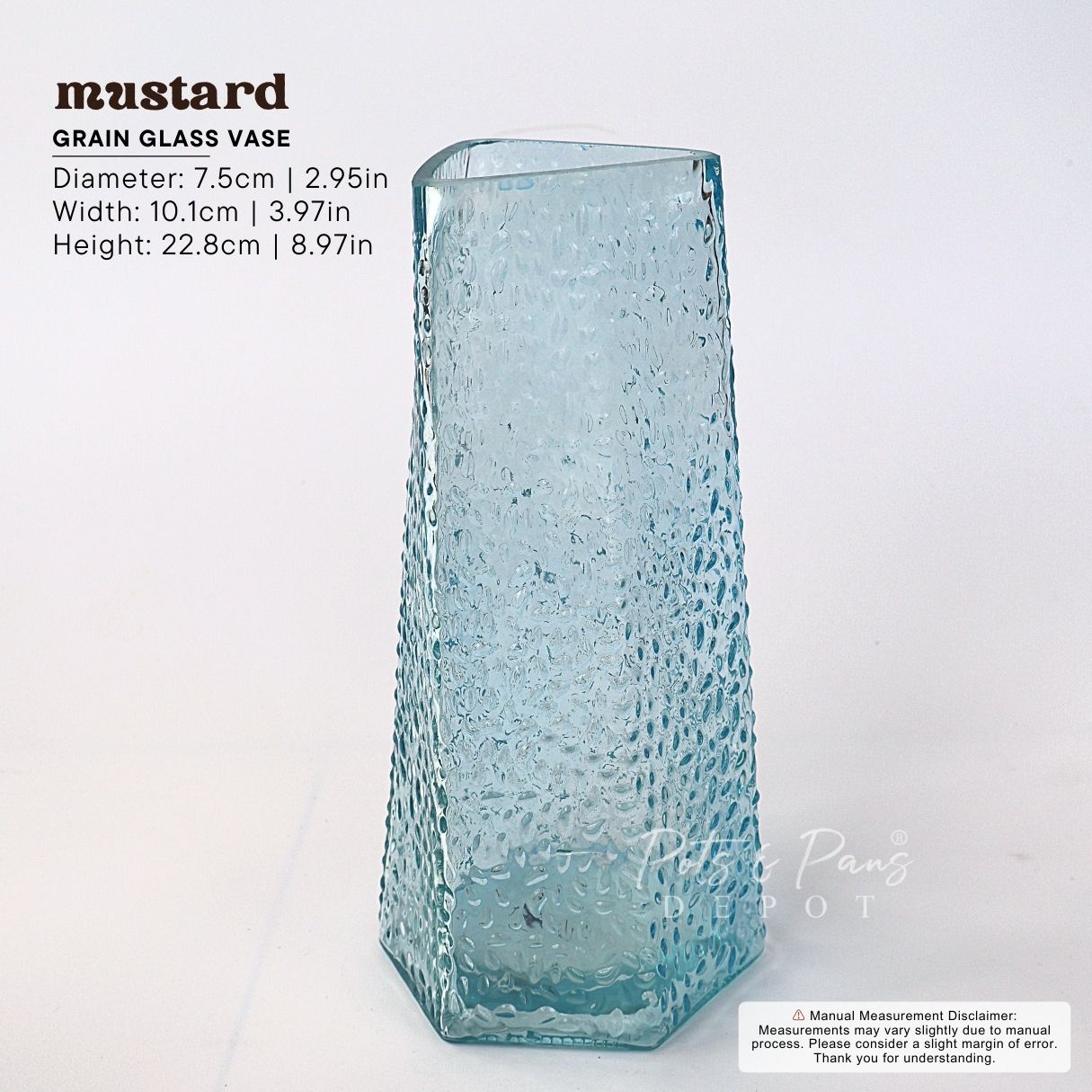 Grain Nordic Textured Glass Vase