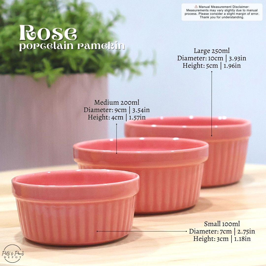 Red Cherry Colored Porcelain Ramekin