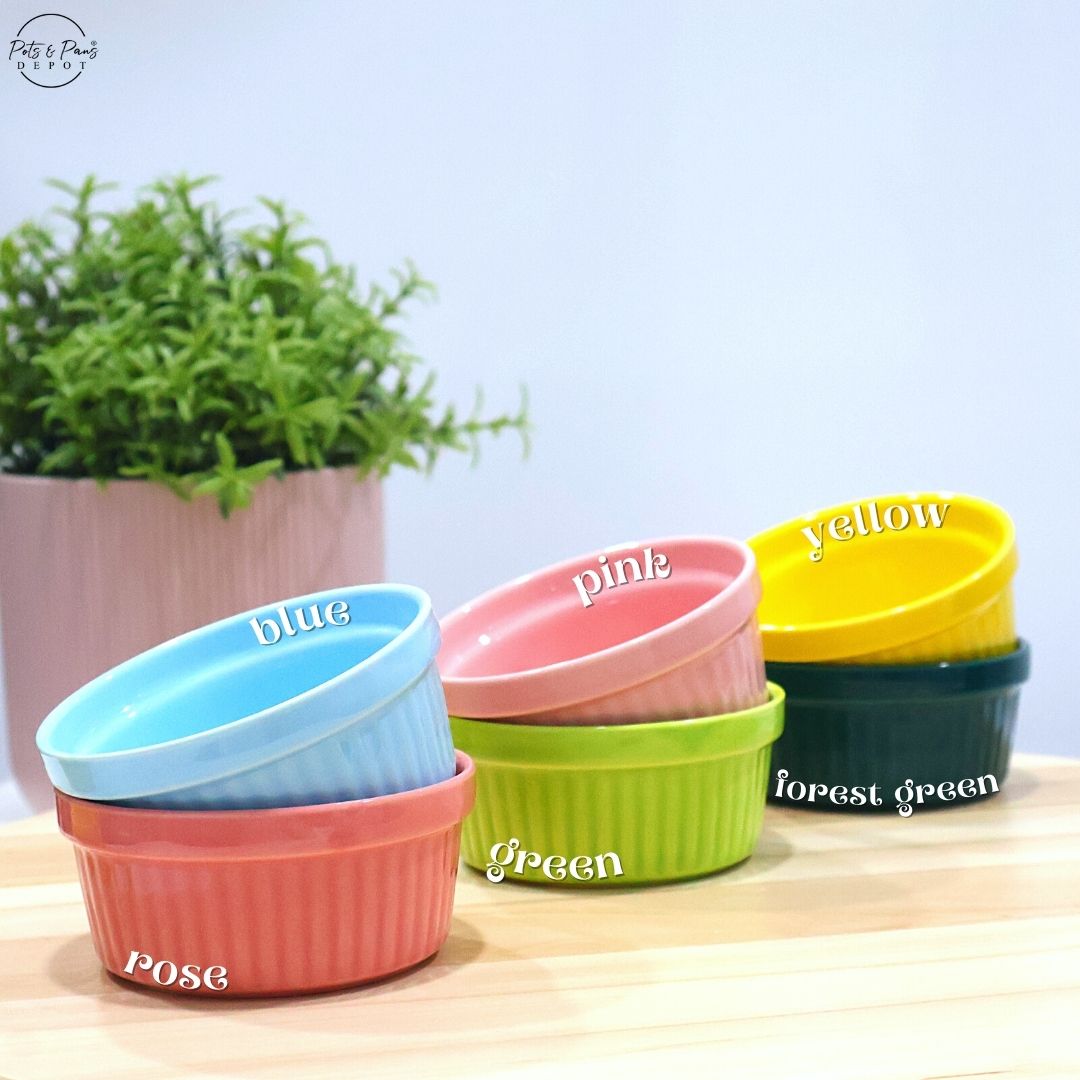 Red Cherry Colored Porcelain Ramekin