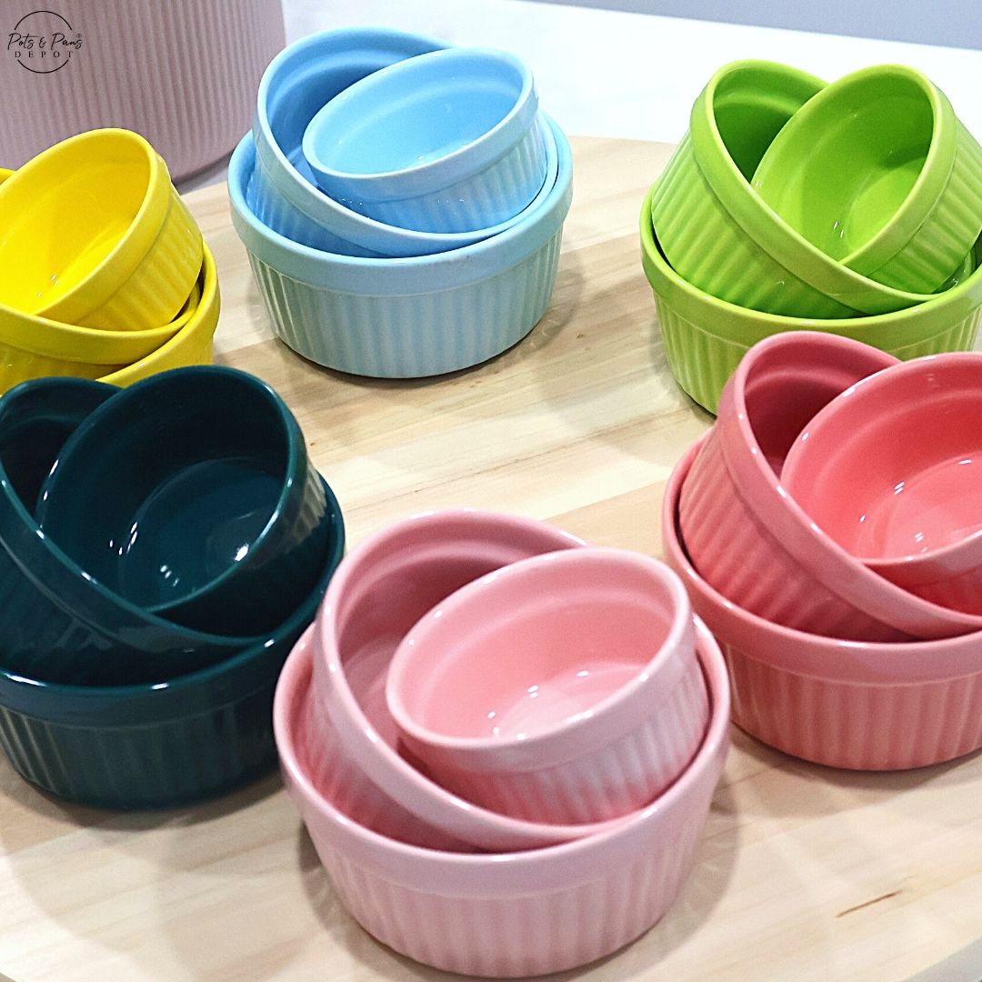 Red Cherry Colored Porcelain Ramekin