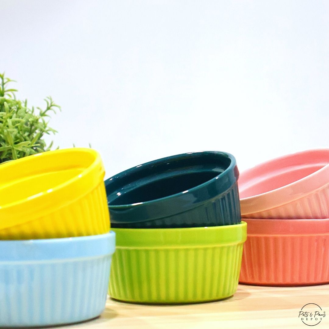 Red Cherry Colored Porcelain Ramekin