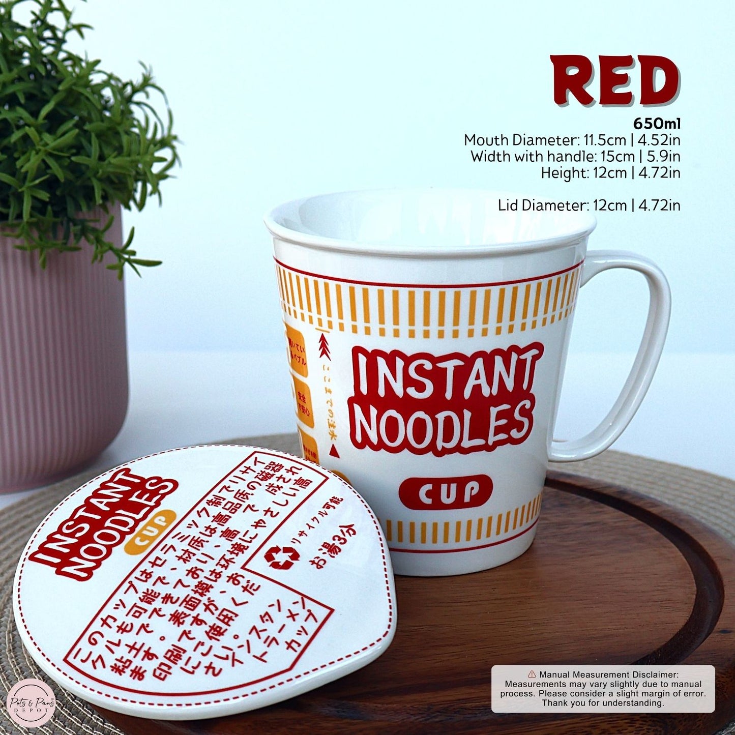 Ceramic Cup Noodles Mug 650ml