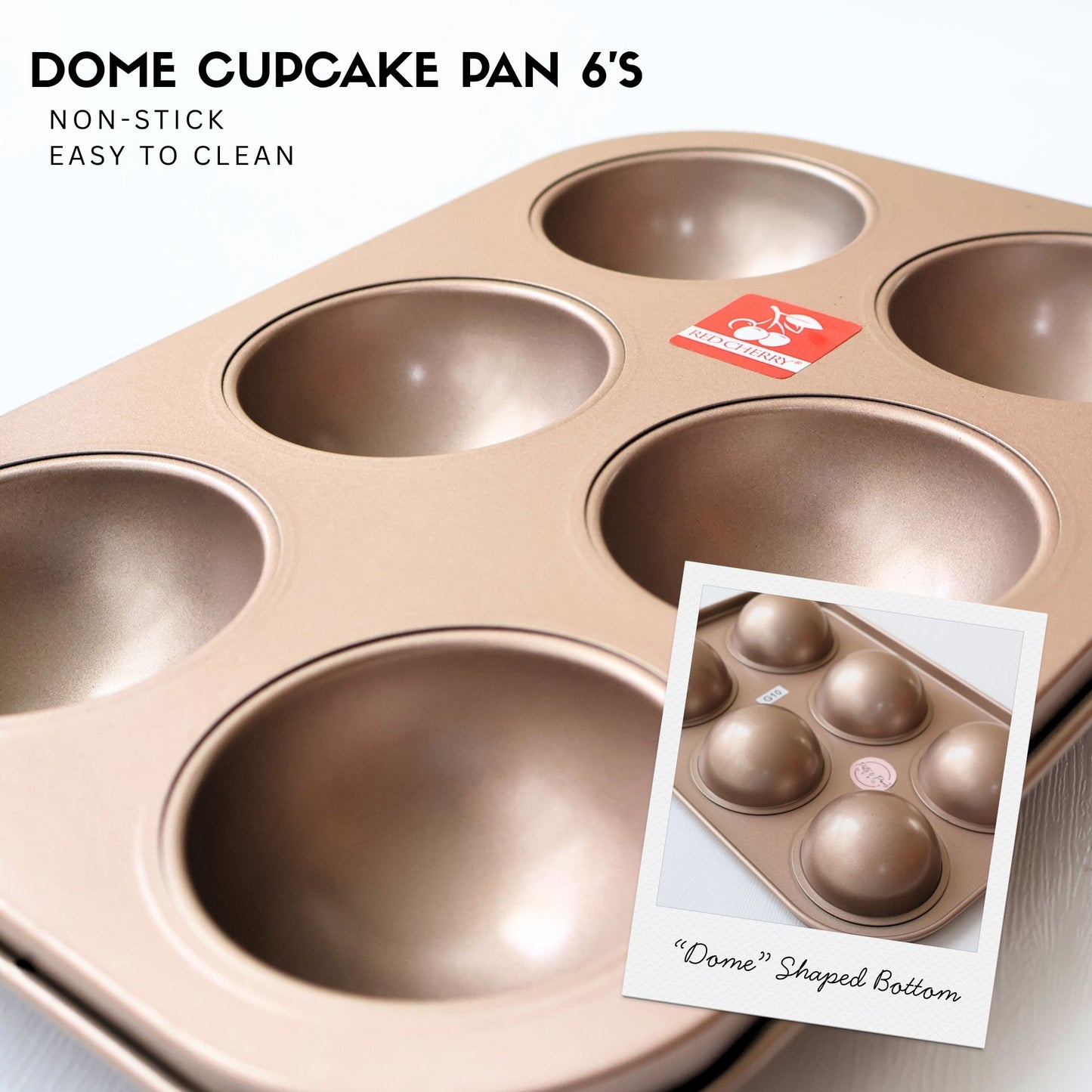 Red Cherry Nonstick Donut, Dome, and Assorted Shaped Cupcake Pan