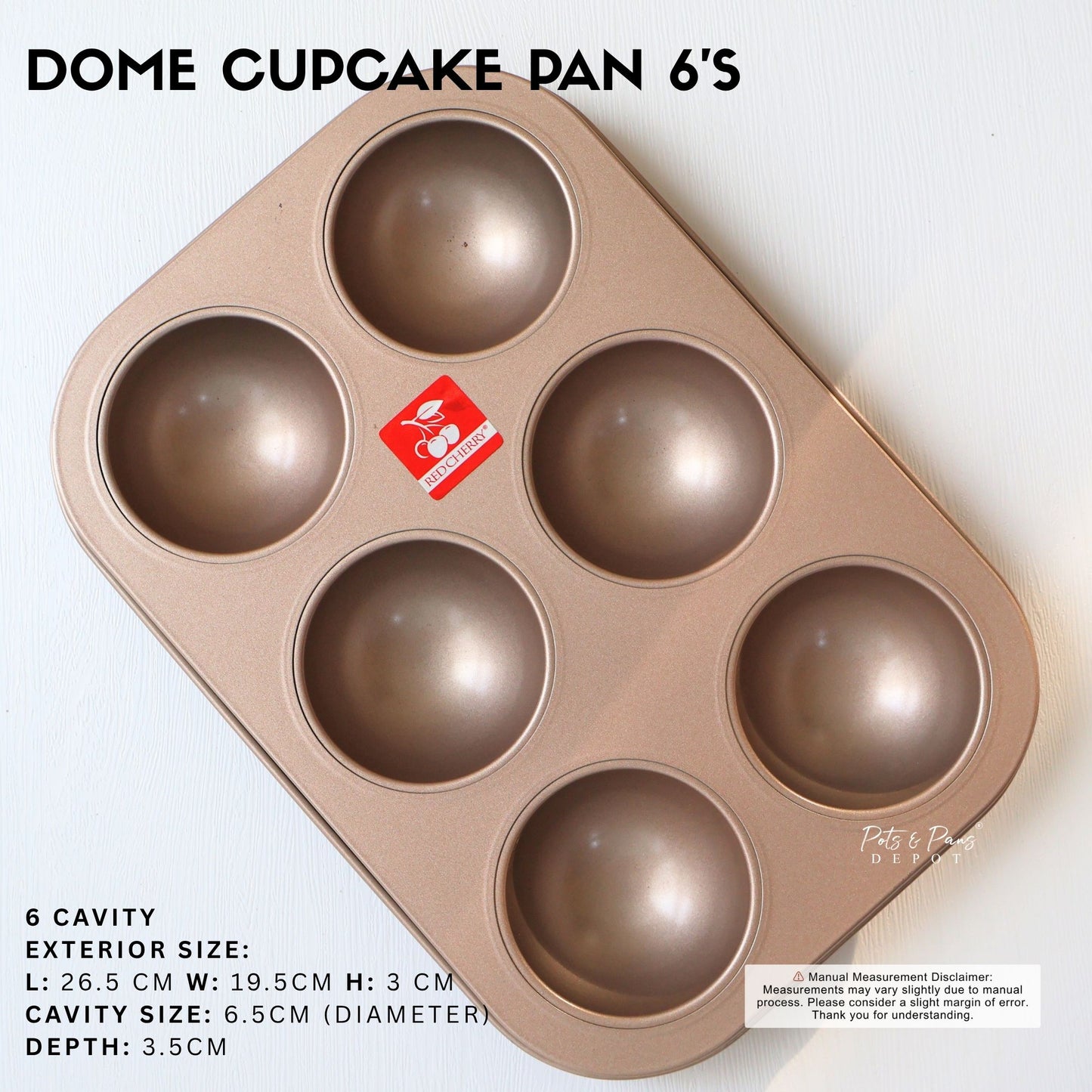 Red Cherry Nonstick Donut, Dome, and Assorted Shaped Cupcake Pan