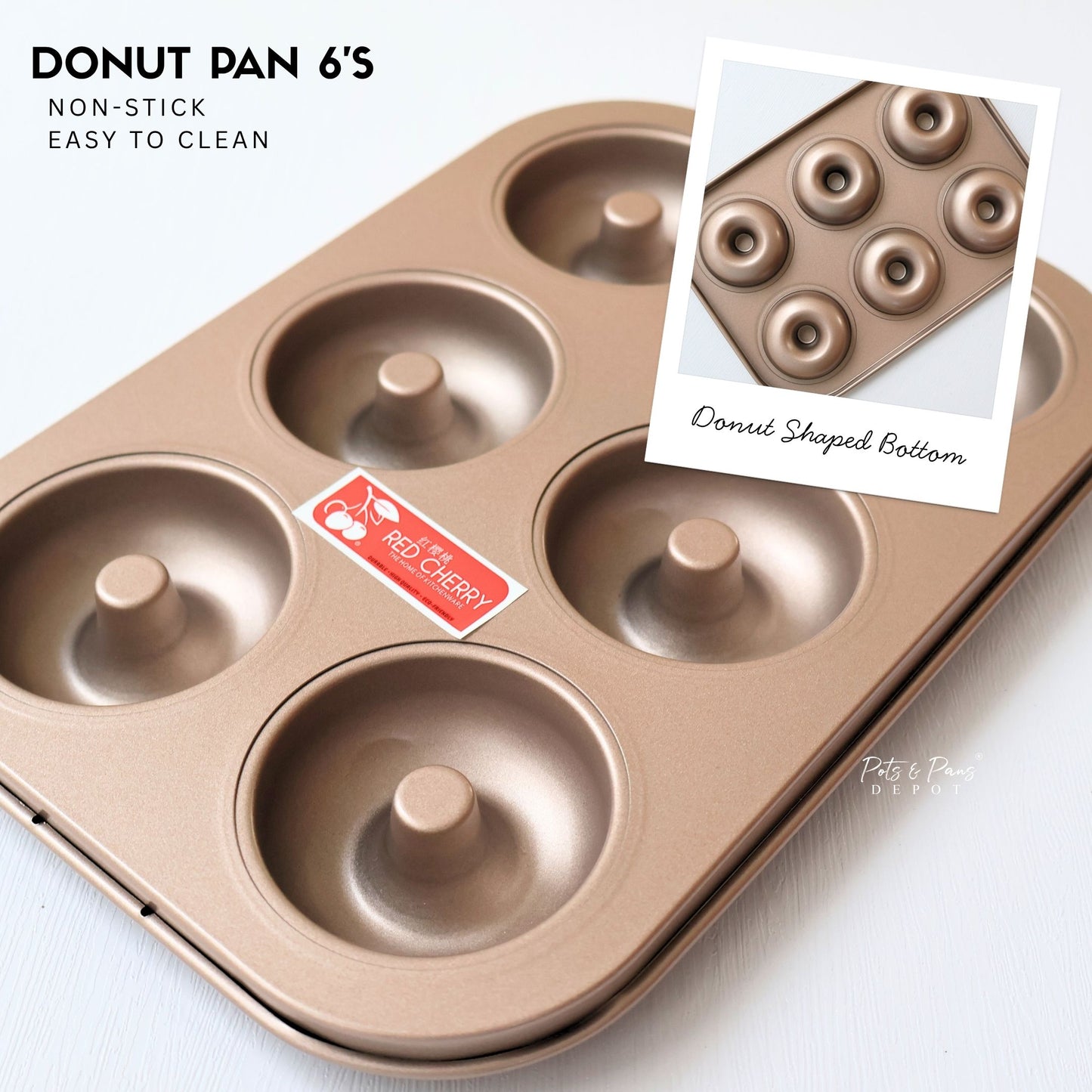 Red Cherry Nonstick Donut, Dome, and Assorted Shaped Cupcake Pan