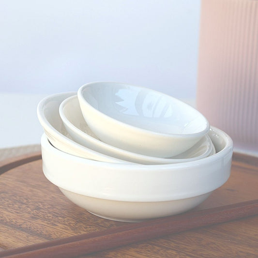 Ellie White Porcelain Soy Dish Plate