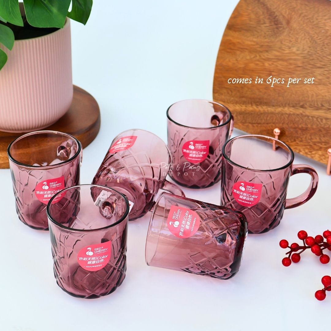 Gila Maroon Mug 6pcs Set 240ml