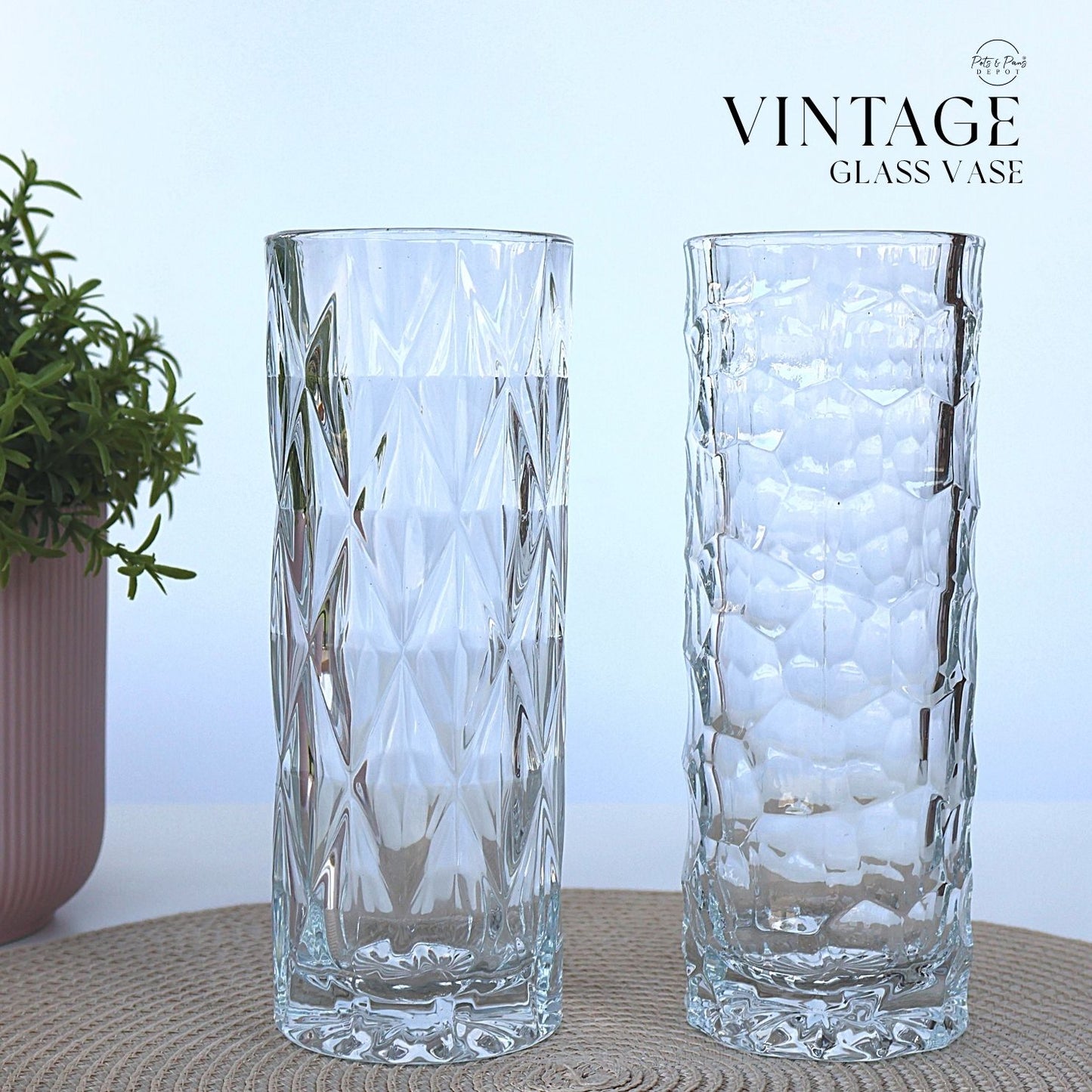 Vintage Glass Desk Vase